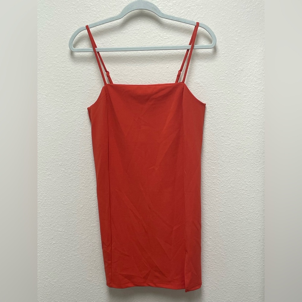 H&M NWT Women’s Small Orange Red Spaghetti Strap Women's Dress - Picture 2 of 8